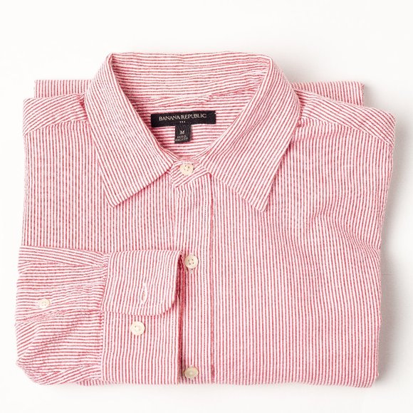 💥 BANANA REPUBLIC 100% Cotton Long Sleeve Shirt L - Picture 1 of 5